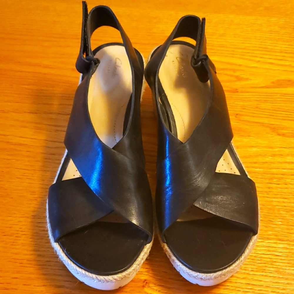 Clarks Artisan Criss-cross Wedge Sandal